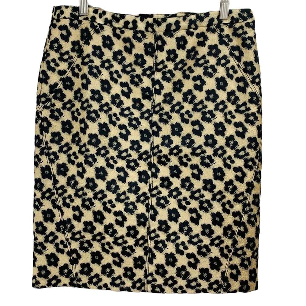 Ann Taylor flower leopard print skirt